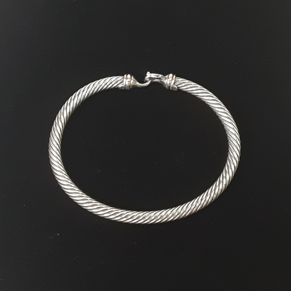 David Yurman Cable Classic Buckle Bracelet W/ Gold - Picture 3 of 7